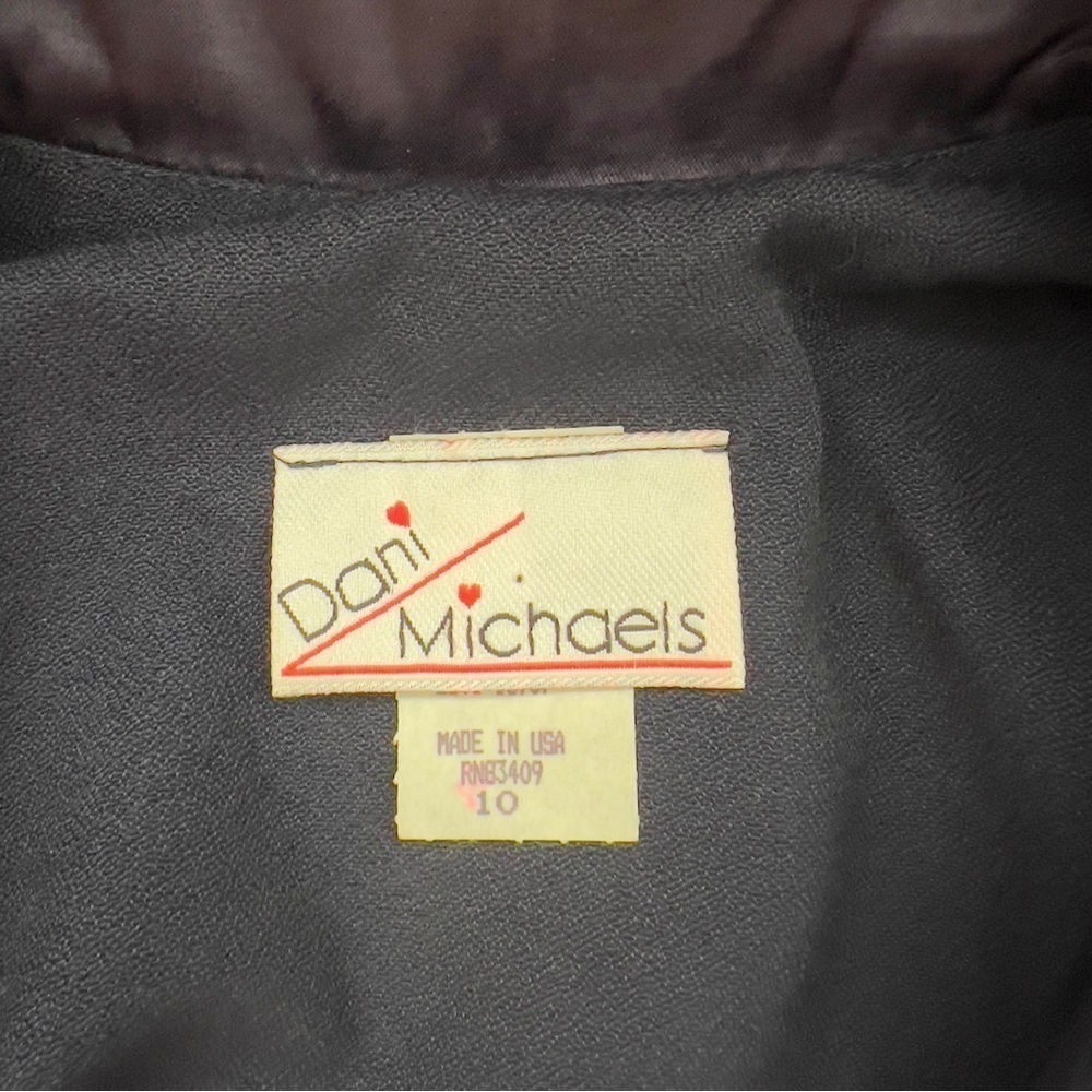 Dani Michaels Women’s Sz 10 Navy Blue Structured Double Breasted Blazer Jacket - Picture 3 of 6